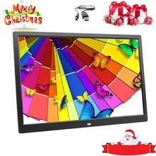 Bom presente novo 15 Polegada led backlight hd 1280*800 função completa moldura de fotos digitais álbum eletrônico digitale imagem música vídeo