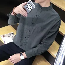 Мужская гавайская рубашка для отдыха, модная трендовая Студенческая одежда, рубашка с длинными рукавами, мужские рубашки с французскими манжетами, Camisa Masculina