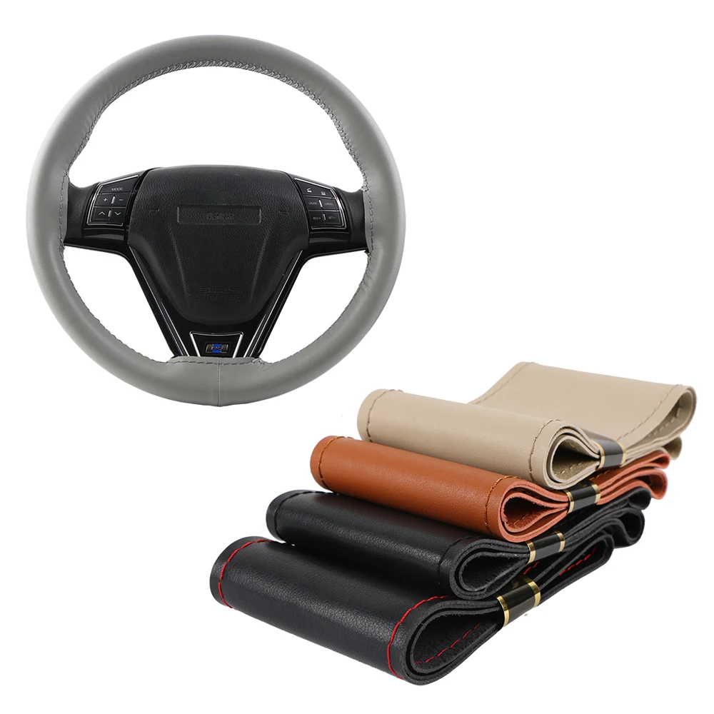 Gnupme-funda De Volante Cosida A Mano, Accesorio De Cuero Trenzado Con  Agujas, Estilo De Coche, 36-40cm - Cubiertas Para Volantes - AliExpress