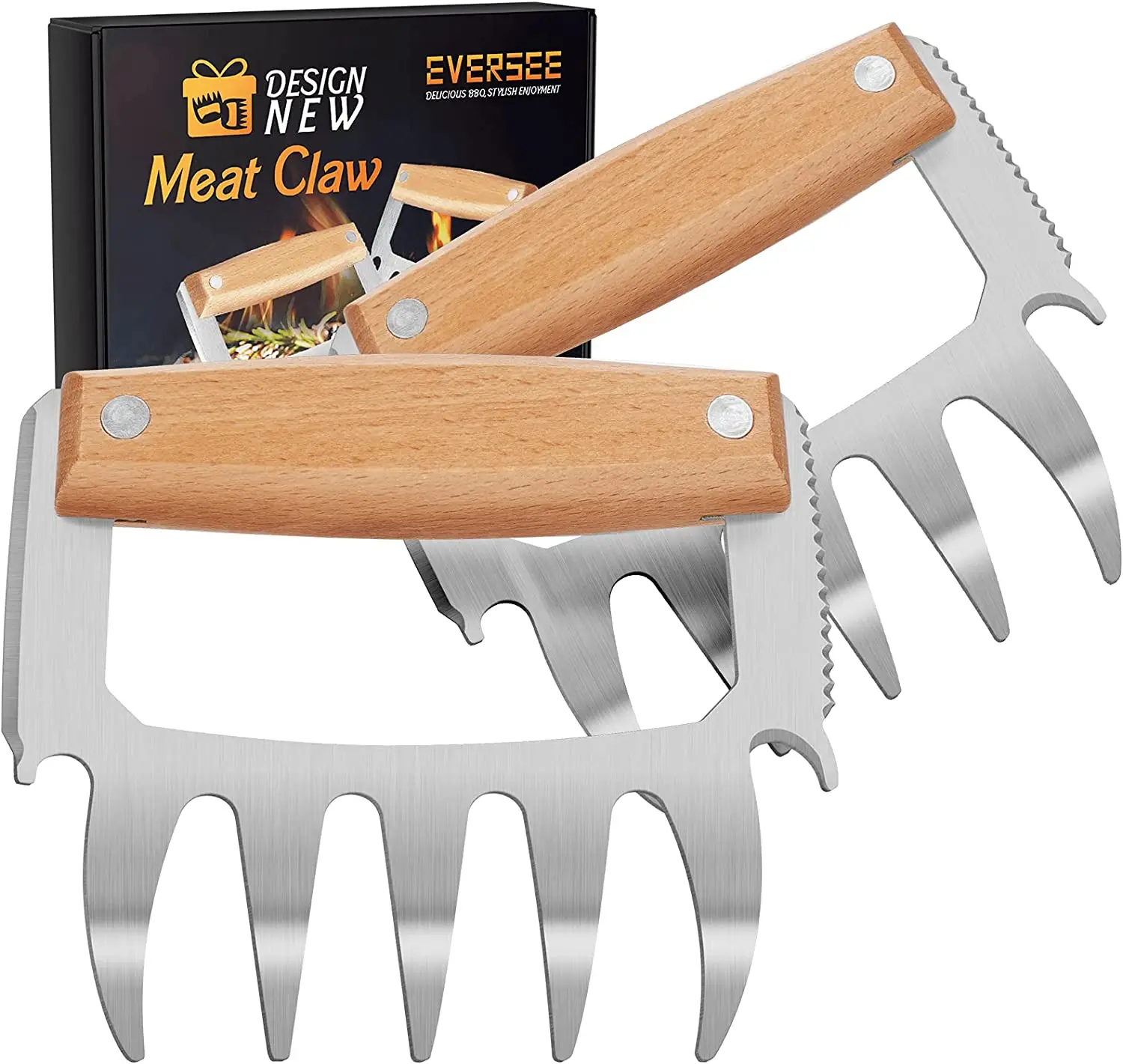 2pcs Otoware Meat Claws Stainless Steel Metal Bear Claws Meat