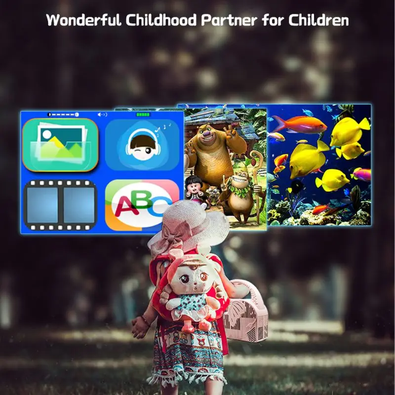  Rechargeable Kids Mini Projector Elephant Projector Early Childhood Educational Toy Machine Home Me