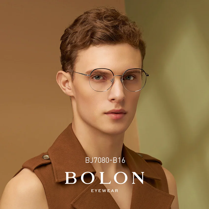 

BOLON Men Glasses Frame Optical Metal High End Rose Gold Women Myopia Prescription Eyeglasses Frame BJ7080
