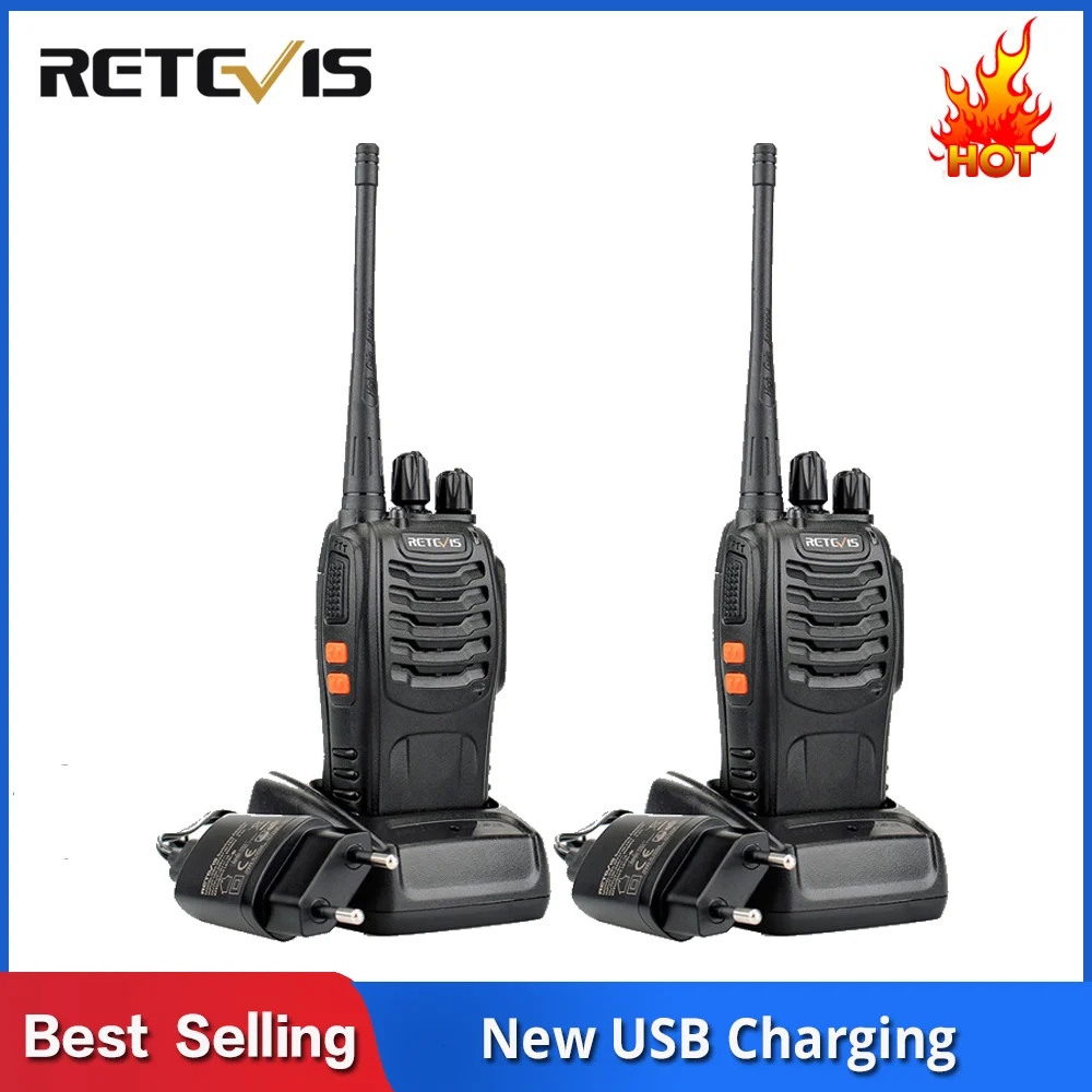 Comprar 2 uds. Retevis H777 Radio Walkie Talkie barato 3W UHF transmisor de mano de dos vías Radio USB de carga Walkie Talkie comunicador