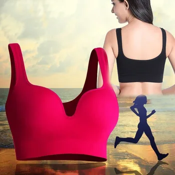 

Sexy Deep V Women's Bra Seamless Push Up Shockproof Corset Breathing Soft Comfortable Running Fitness Sleep Brassiere