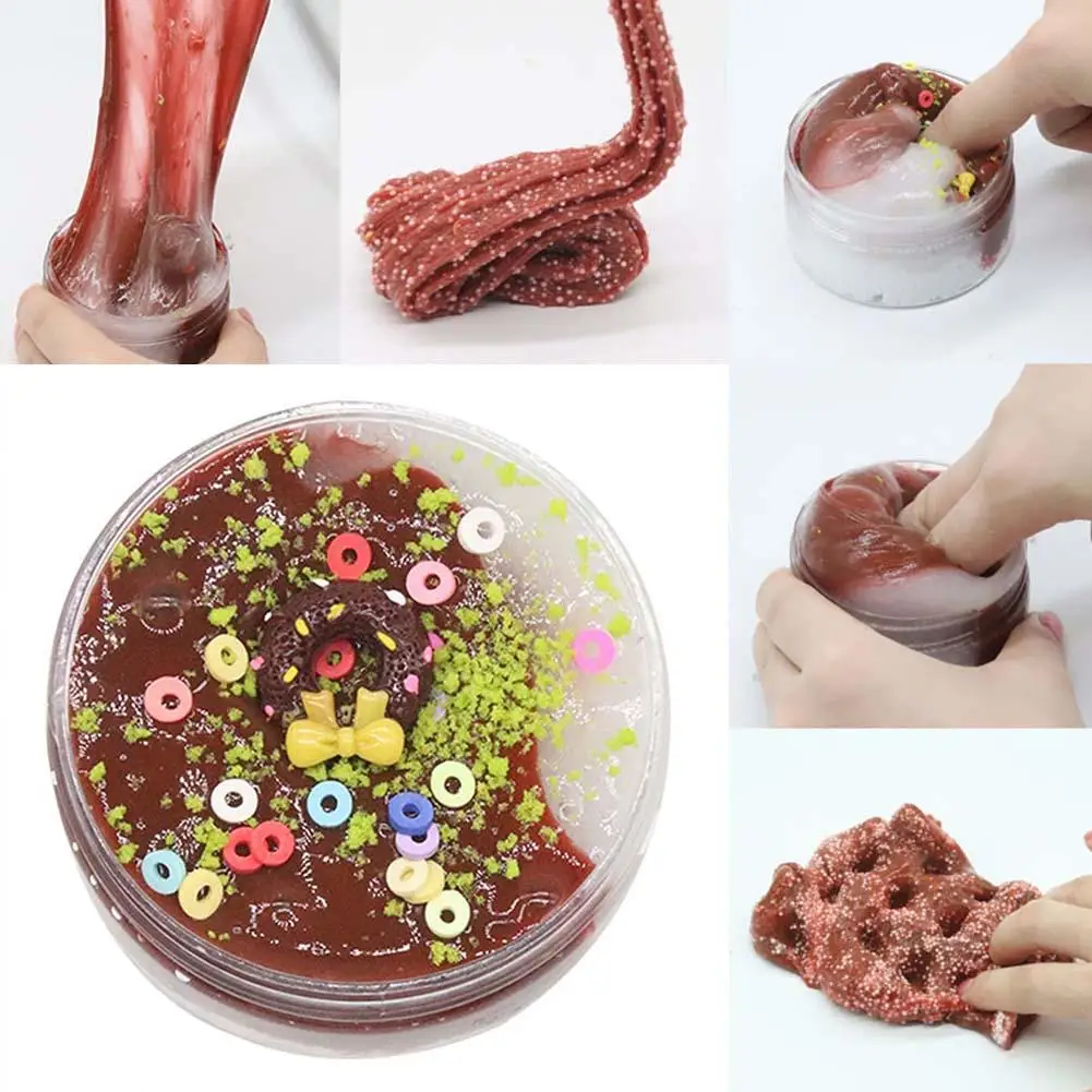 

Slime Cute Donut Non-Sticky Bubble Vent Putty Mud Clay Stress Reliever Kids Toy