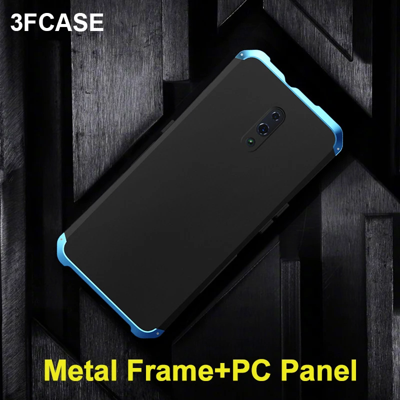 Aluminum Frame Reno 10X Zoom Case For OPPO 2 Shockproof Metal Armor Cover Matte PC Funda R17 Pro | Мобильные телефоны и