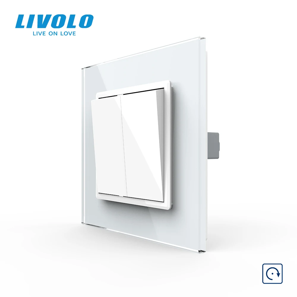 Livolo от производителя стандарт ЕС роскошная панель из хрустального стекла 4 цвета