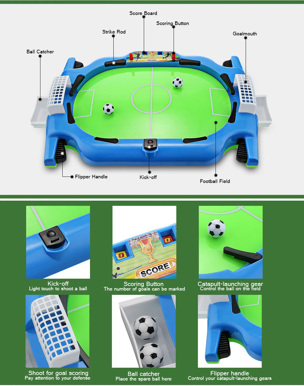 Yi Feng TOYS настольная съемка мини настольный футбол игрушки 2 игрока для детей 3