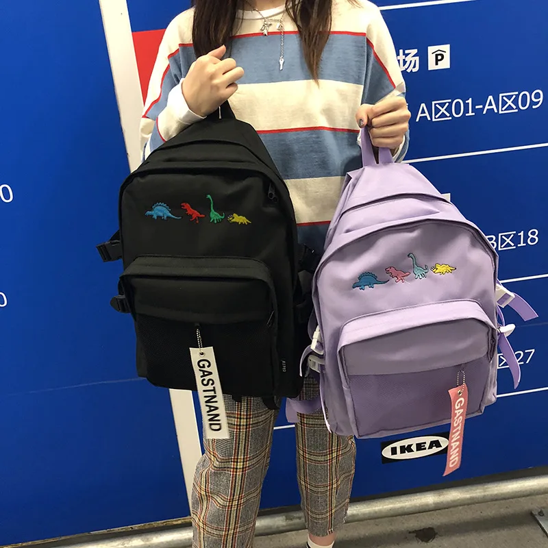 

Japanese Harajuku School Bag Fashion Ins Street Shot Multi-level Large Capacity Backpack Animal Embroidery Creative Backpack