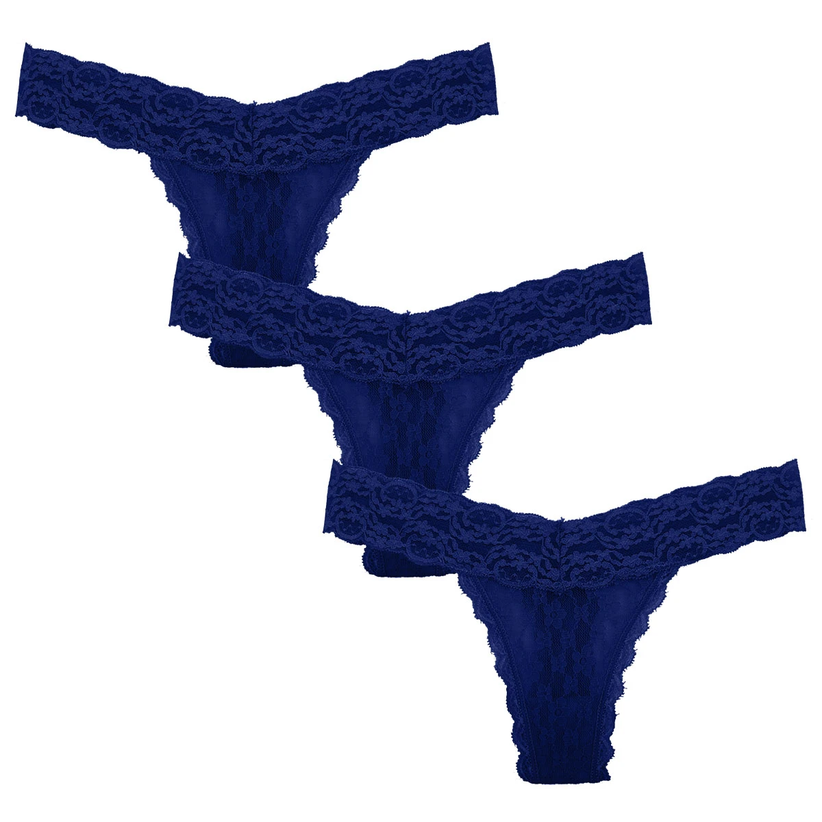 Navy blue lace thong Clearance