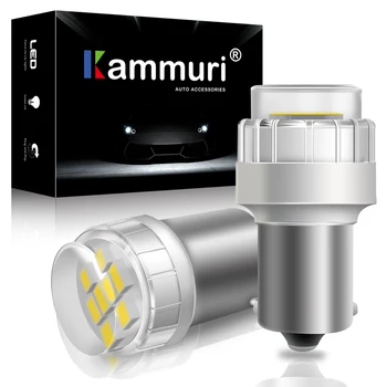 

KAMMURI 2Pcs High Power 6000K White P21W 1156 LED Bulbs For Volkswagen VW Caddy 2 3 4 MK2 MK3 MK4 LED Reverse Backup Light