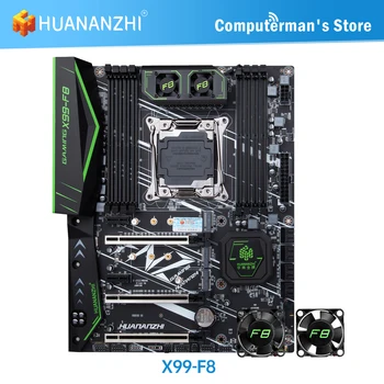 HUANANZHI - Placa base para CPU modelo X99 F8, tarjeta madre con tipo de enchufe LGA2011-3 RECC DDR4, memoria de NON-ECC dual, NVME M.2, estación de trabajo de servidor Intel XEON E5 y todas las series