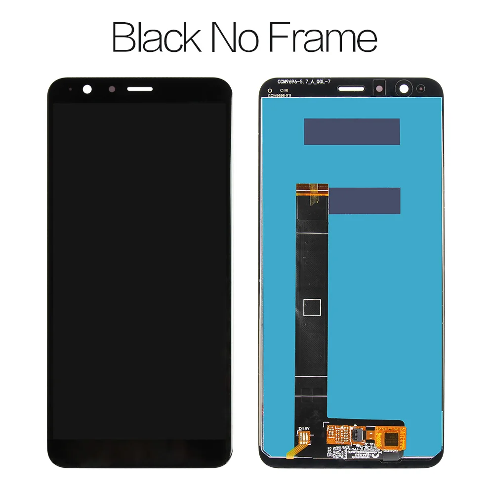 No Frame Black Для asus X018D Дисплей Для ZenFone Max Plus M1 X018DC ZB570TL ЖК-дисплей сенсорный для Peg asus 4S экран дигитайзер сенсорная рамка - Цвет: No Frame Black