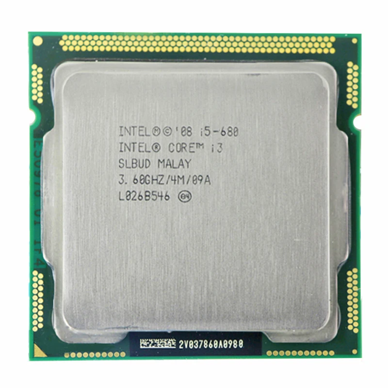 INTEL CORE i5-680 cpu i5 680 3,6 ГГц двухъядерный 4 м разъем LGA1156 настольный процессор