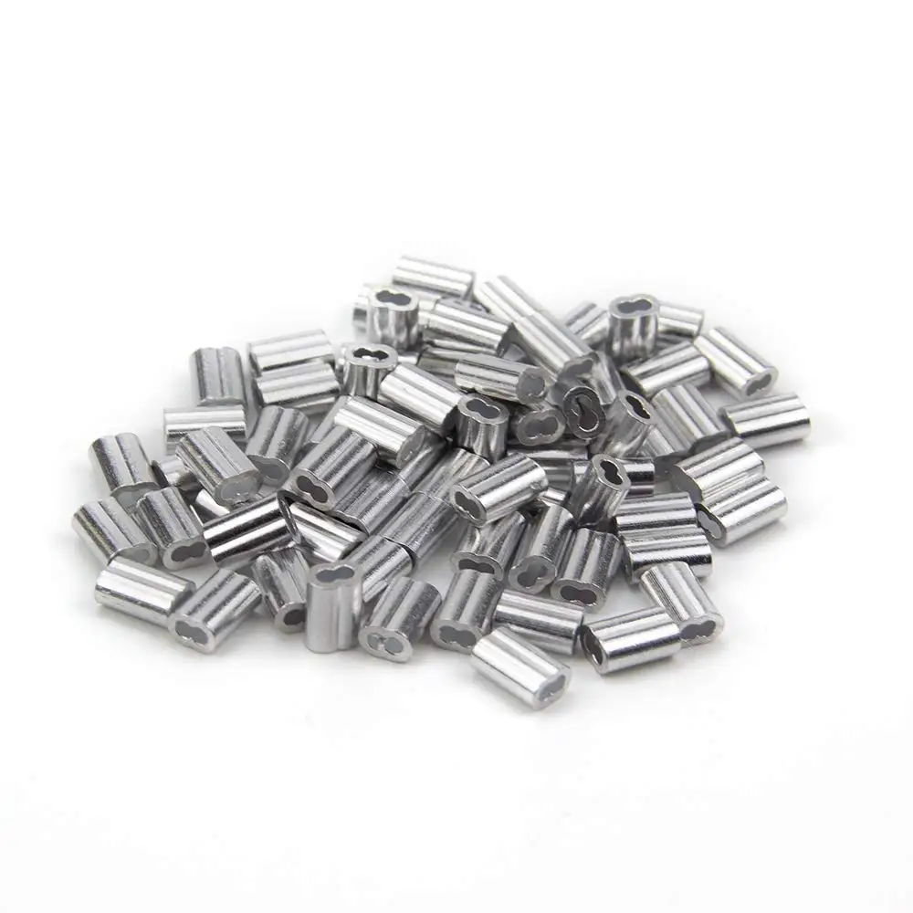 

350 Pieces Cable Ferrule Aluminum Crimping Loop Sleeve for 1/16 inch Wire Rope and Cable