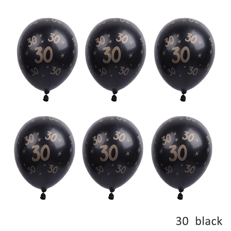 30 black 10 шт./лот, 12 дюймов, воздушные шары золотого цвета, надувные латексные гелиевые шары, свадебные шары с днем рождения, украшения для вечеринки, воздушные шары - Цвет: 30 black