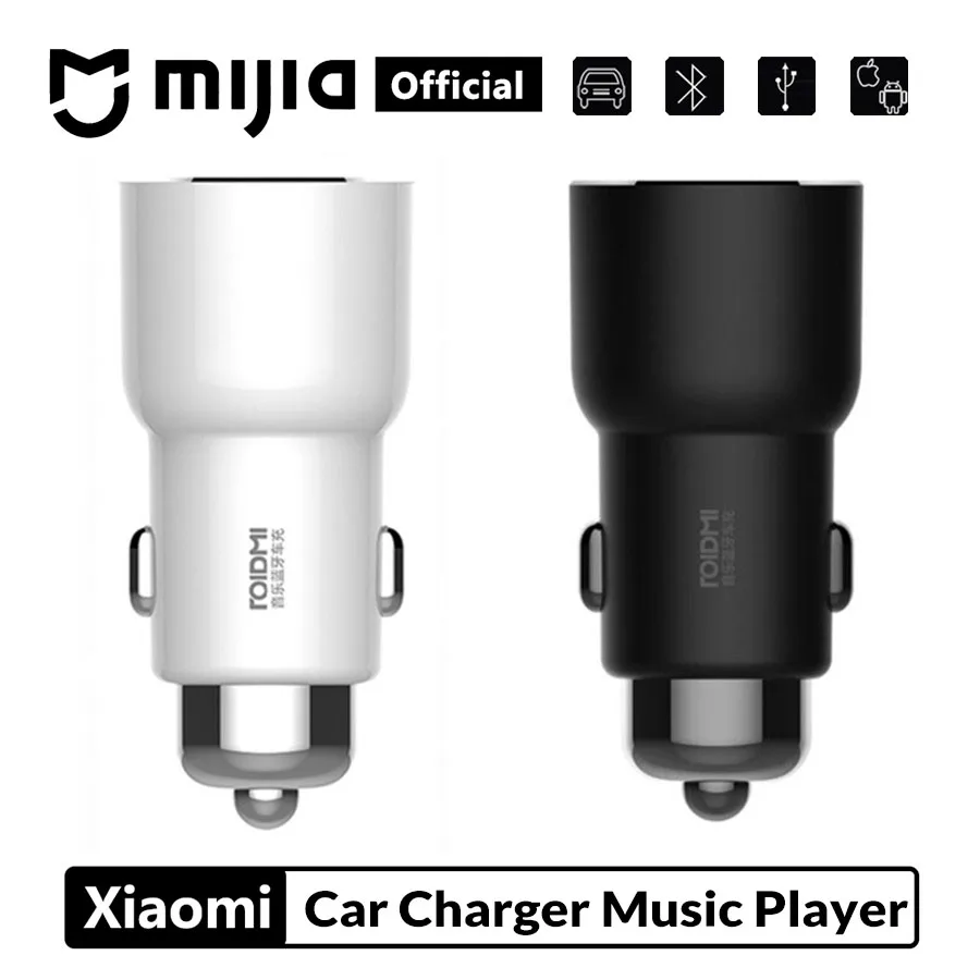 

New Xiaomi ROIDMI 3S Bluetooth 5V Car Charger Music Player FM Smart APP for iPhone and Android Smart Control MP3 Player Men Gift