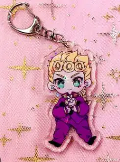 Jojos невероятное приключение аниме Vento Aureo Giorno Giovanna Bruno Bucciarati Сьерра-Леоне Abbacchio Гвидо Mista акриловый брелок Рисунок - Цвет: C