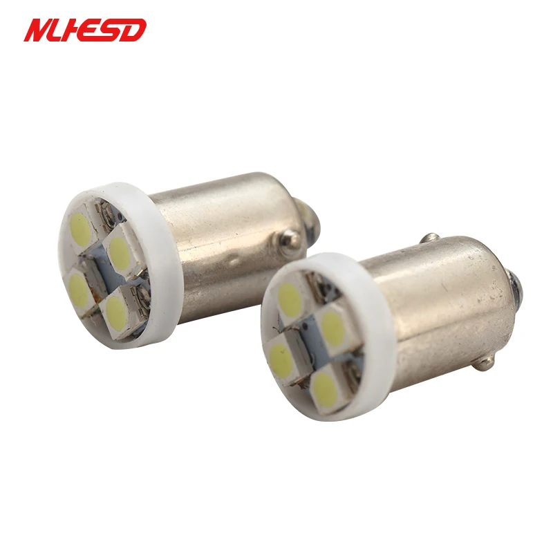 100 шт. авто светодиодный BA9S 1210 4 SMD 12В 192 168 3528 автомобиля клиновидные боковые хвост