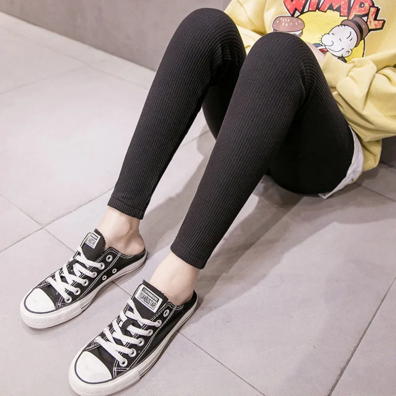 Low-Waist Across Design Maternity Solid Color Leggings Spring Skinny Pants Clothes For Pregnant Women Autumn Pregnancy Trousers 3