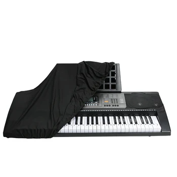 

76-88 Keys Polyester Scratch Resistant Machine Washable Universal Fit Music Instrument Piano Keyboard Cover With Drawstring