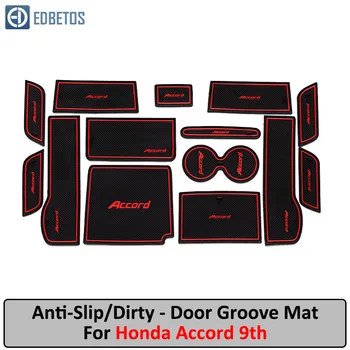

Door Groove Mat For Honda Accord 9 2014-2015 Anti-Slip Mat Gate Slot Coaster Anti-Dirty Mat Car Interiors Gel Pad Rubber Mat