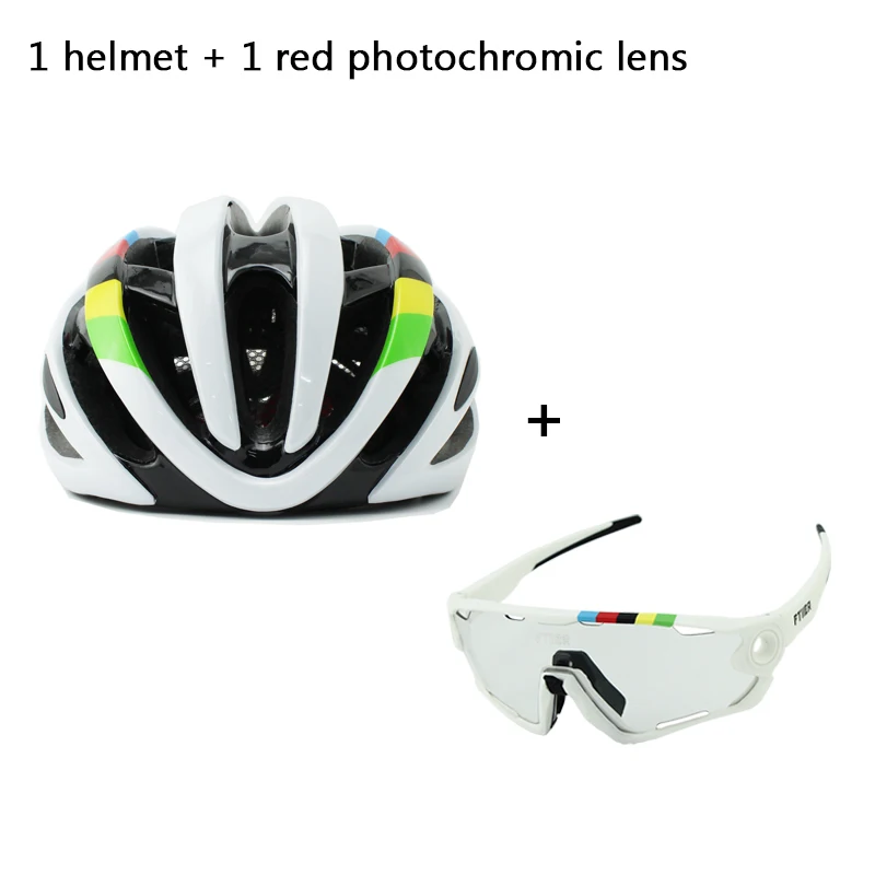 set 4 Стиль велосипедные очки с Helmetes фотохромные UV400 MTB велосипед езда TR90 спорт на открытом воздухе поляризованные очки - Цвет: set 4