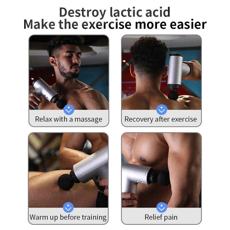 Massage Gun Jinkairui Electric Fascial LCD Deep Body Sport Therapy Muscle Pain Relief Neck Shaping Slimming Relaxation Massager