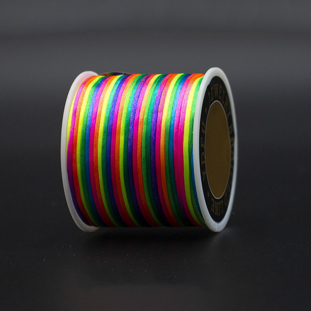 Satin Rattail Silk Cord Nylon Thread Cord Chinese Knot DIY Rope Bead Bracelet Jewelry Making Rope String