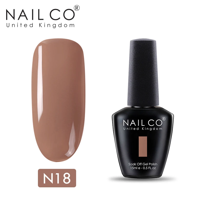 NAILCO замочить УФ-гель для ногтей вылечивается с светодиодный лампой Блеск Гель-лак для ногтей lakiery hybrydowe гель для ногтей 15 мл Лак гибрид - Цвет: N18