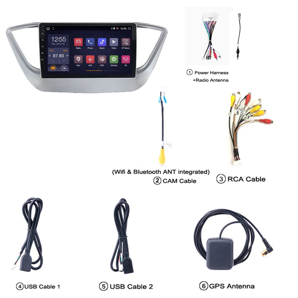 Perfect Car Radio For Hyundai Verna Solaris 2012-2018 2G+32G video GPS Navigation player Android 8.1 9" multimedia stereo system carplay 2