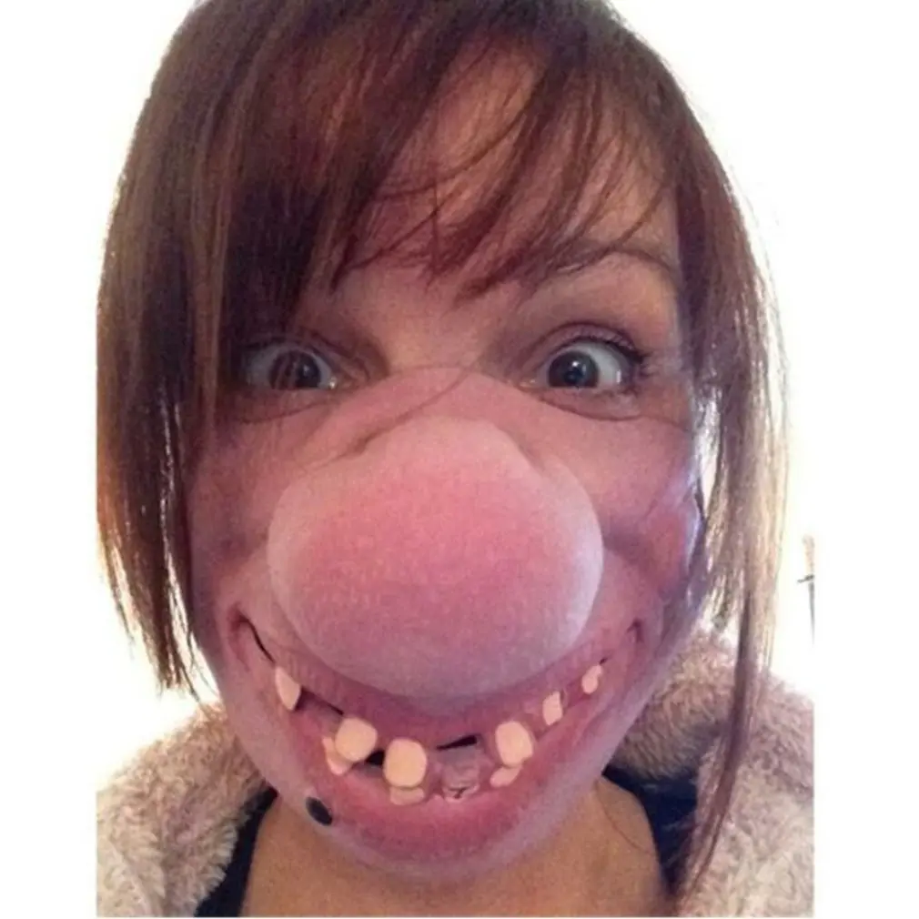 Máscara de media cara de látex para Halloween, máscara divertida para Halloween, accesorios para Halloween, pendientes, disfraz para niños