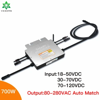 700W IP65 PV Solar Grid Tie Micro Inverter Smart Microinverter Inversor Input 24V 36V DC Output 110V 220V AC for On Grid System grid tie inverter 2000 watt home wind inverter dc 48v to ac 240v inverter on grid