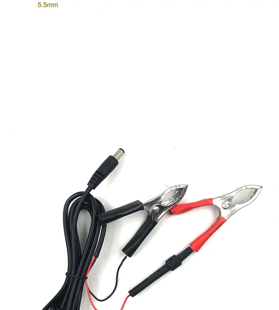 Car Battery Alligator Clips to Male DC Connector 5.52.1mm Plug Adapter for Automobile with 1.4m Wire DIY Outdoor LED Lighting (4)