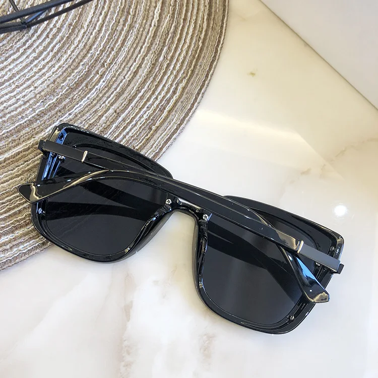 Новинка негабаритных сиамских солнцезащитных очков женские брендовые дизайнерские винтажные большие рамки ветрозащитные черные коричневые Солнцезащитные очки женские NX
