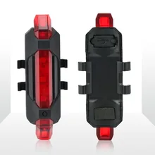 Portable USB Rechargeable Bike Bicycle Tail Rear Safety Warning Light Taillight  Lamp Super Bright WWO66