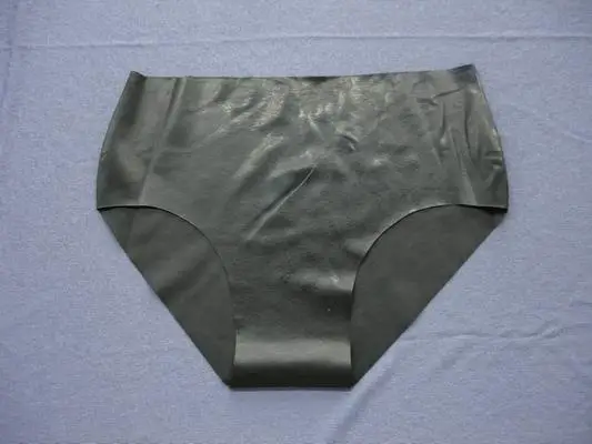 

Seamless Latex Briefs Sexy Black Rubber Underwear Latex lingerie Short Pants For Women