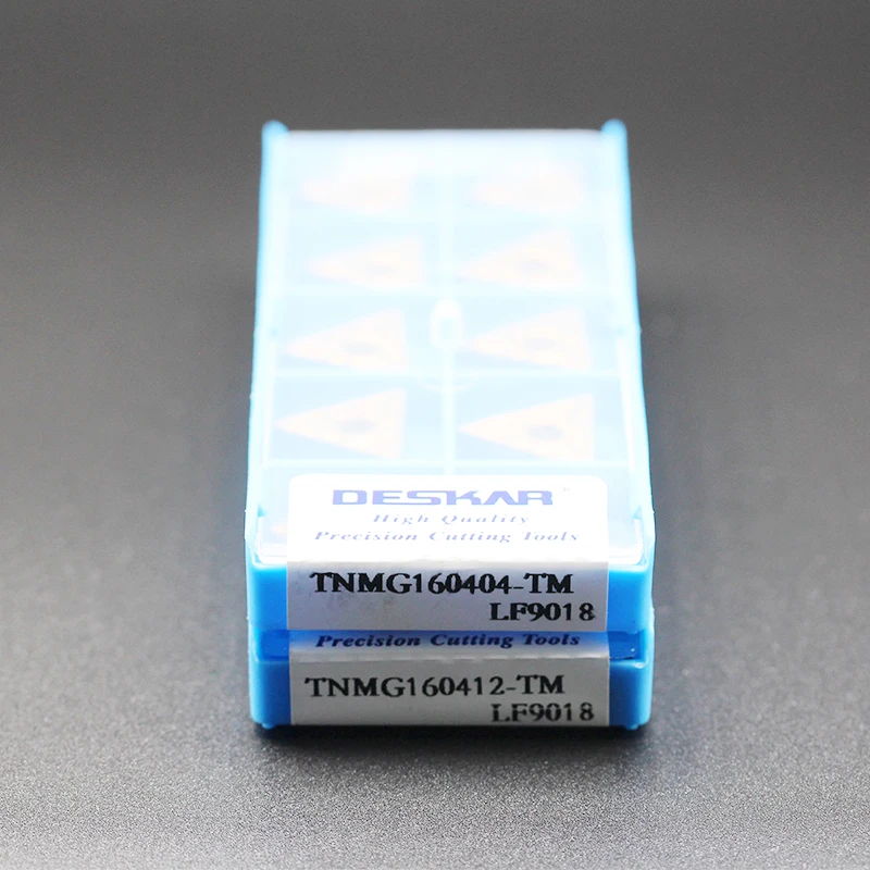 

10PCS DESKAR TNMG160404 TNMG160408 TNMG160412 TM LF9018 Turning Tools CNC blade lathe cutter machining steel parts