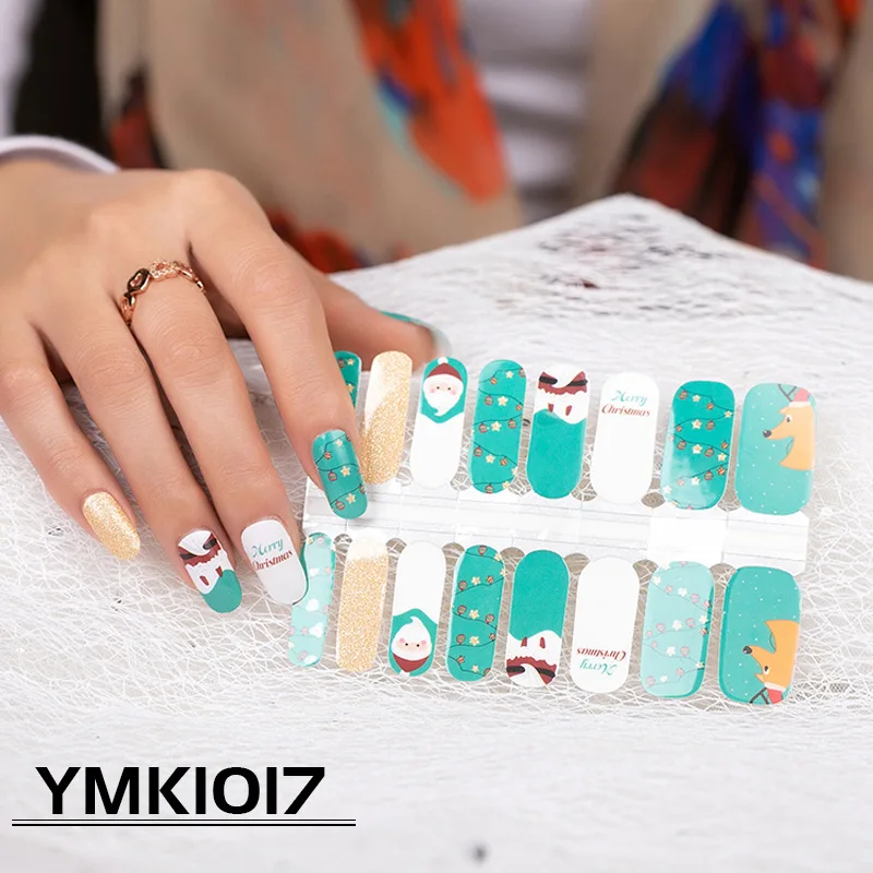 

16tips Winter Snowmen Nail Art Stickers Korea Nail Polish Sticker Full Cover Nail Wraps Decorations Manicure Nail Art for Women