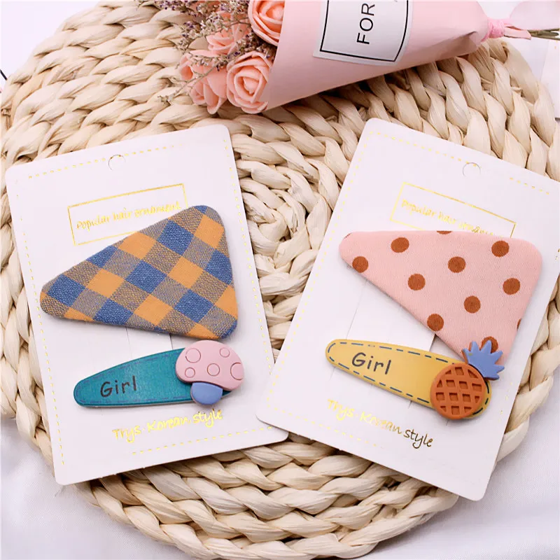 

Ins Simple Children's Fabric Hairpin Set Girls Baby Cute All-match Hair Accessories