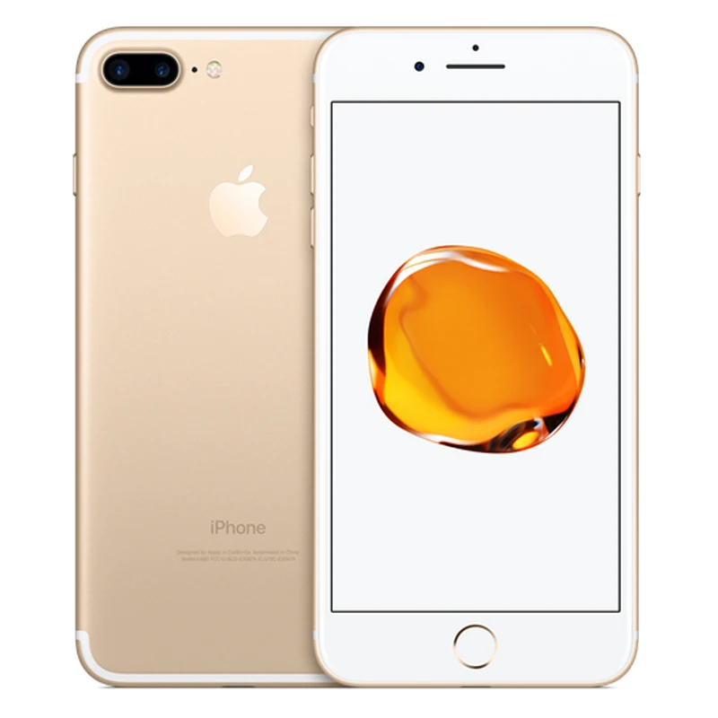 Gold Apple iPhone 7 Plus, 3 Гб оперативной памяти, Оперативная память 32/128 ГБ/256 ГБ Встроенная память iOS 4 аппарат не привязан к оператору сотовой связи разблокированный сотовый телефон Quad-Core отпечатков пальцев 12MP чехол для телефона - Цвет: Gold