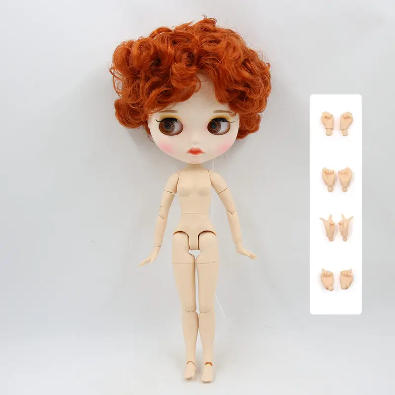 ICY Fortune Days factory blyth кукла белая кожа соединение тела Новое матовое лицо с бровями губы коричневые короткие волосы DIY sd Подарочная игрушка - Цвет: Зеленый