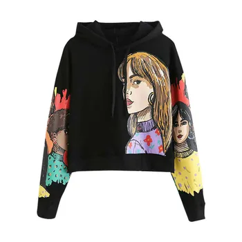 

Europe Personality Girl Print Hoodies Women Fashion Trend Sweatshirt Leisure Loose Women Clothes 2020New Streetwear Tops DMY2838