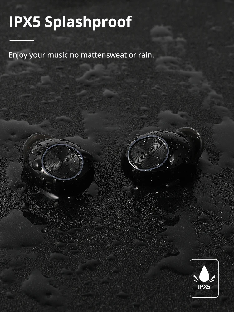 Tronsmart Spunky Beat App Edition TWS Earphone Wireless Bluetooth Earbuds with QualcommChipAptX CVC 8.0 Touch Control