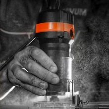 Lomvum carpintaria roteador de madeira mão fresadora electrict trimmer ue 220v fresa corte ferramentas entalho