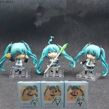 

3pcs/set Cartoon Mini Anime Vocaloid Hatsune Miku V4 Chinese Ver. PVC Action Figure Collectible Model Toys Decoration Doll 10cm