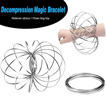 

Mesmerizing Decompression Magic Bracelet Stainless Steel Magic Circle Anti-stress Creative Novelty Decoration accessories toy