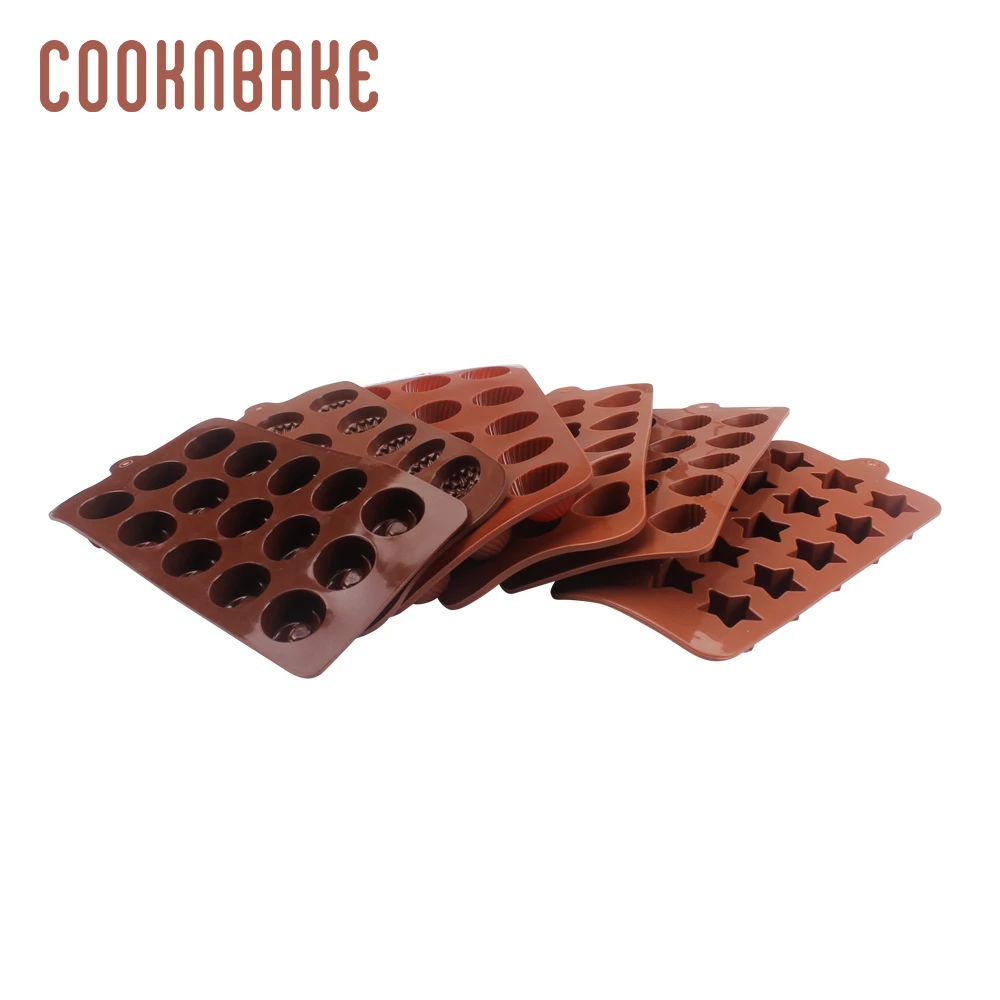 COOKNBAKE силиконовая форма для шоколадных конфет круглый печенье для украшения тортов цветок клейкий льда лоток 6 шт./компл. формы для шоколада