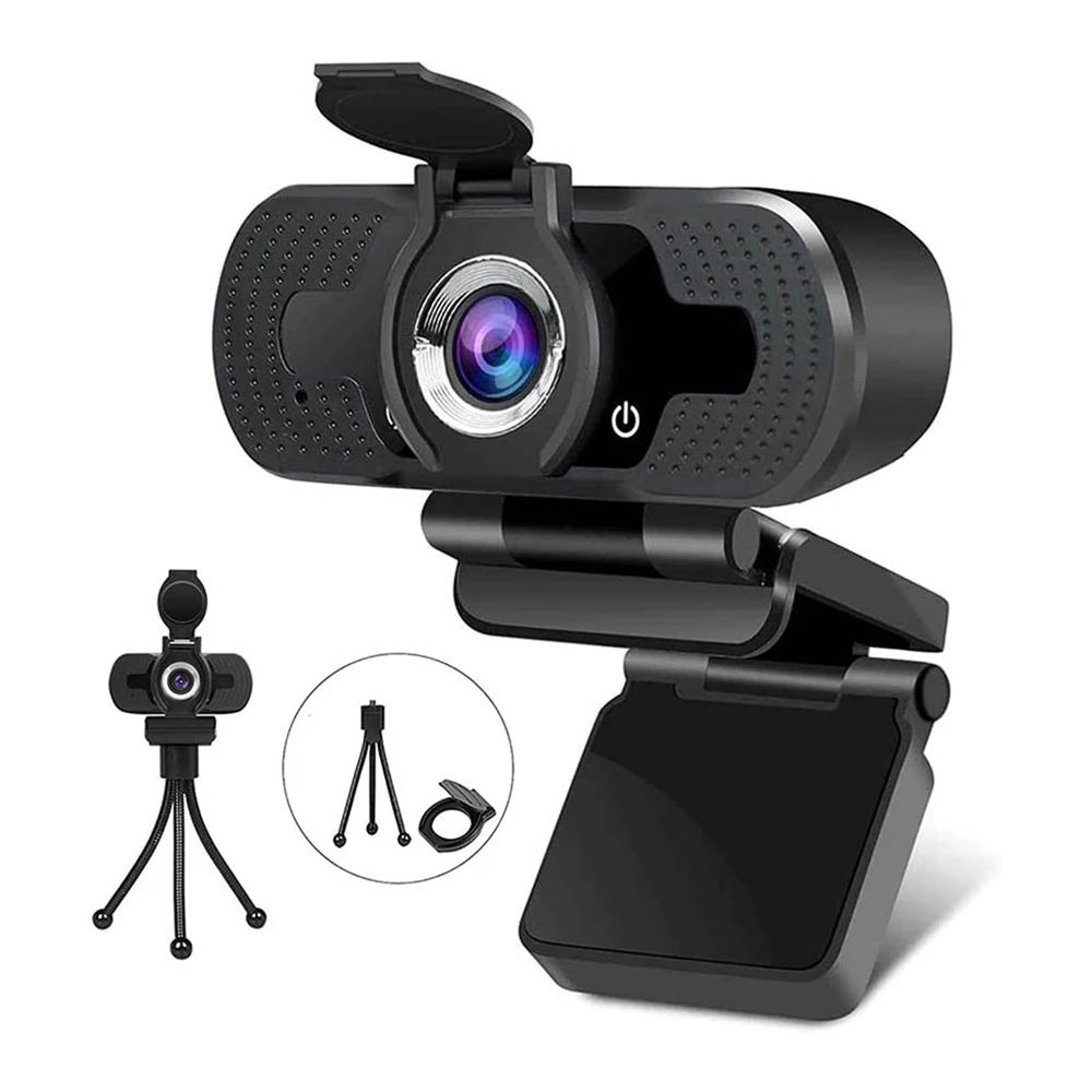 

New 1080P HD Webcam 30FPS Mini Computer PC WebCamera With Microphone Tripod For Live Broadcast Video Calling Conference Work