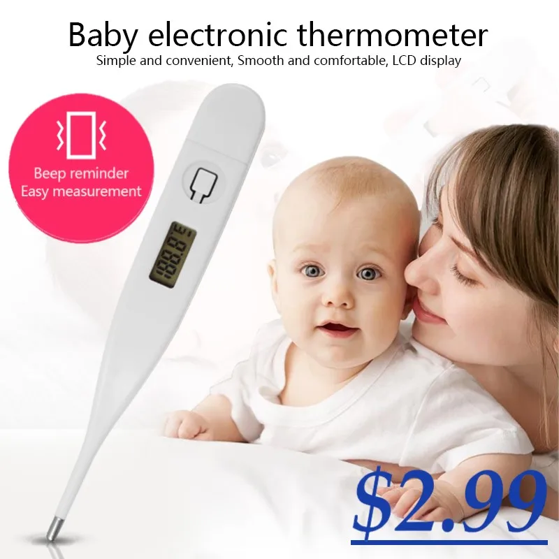 

Electronic Digital Thermometer LCD Display Body Thermometer For Kids Baby Fever Non-contact Temperature Measurement Device